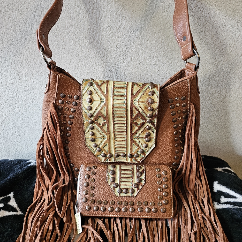 Trinity Ranch Fringe Shoulder Bag with Wallet